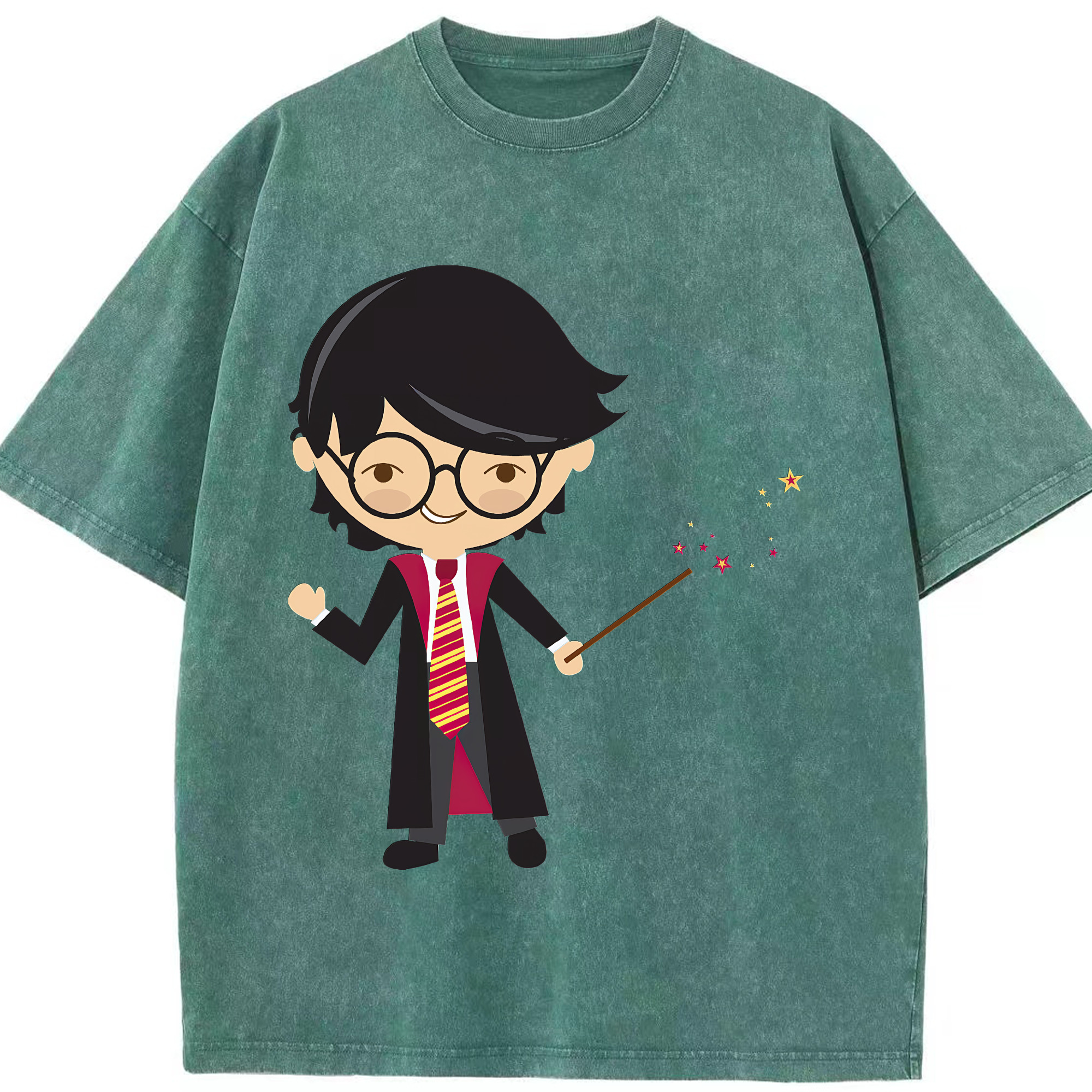 （画像用） Harry Potter ハリー・ポッターシリーズ 綿100% ヴィンテージ風 半袖Tシャツ（フロントプリント）